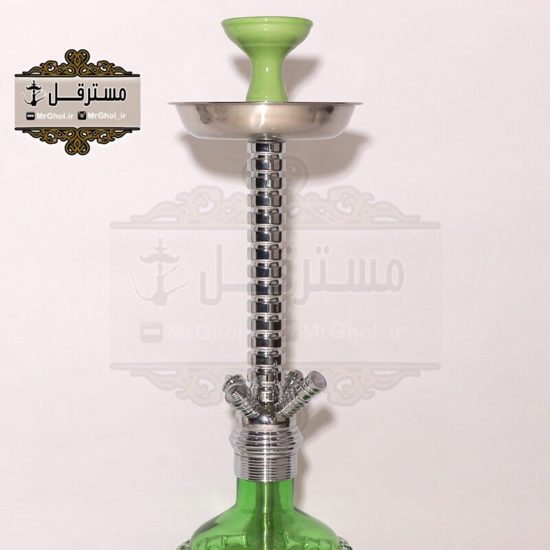 قلیان لاکچری استیل Amy سبز