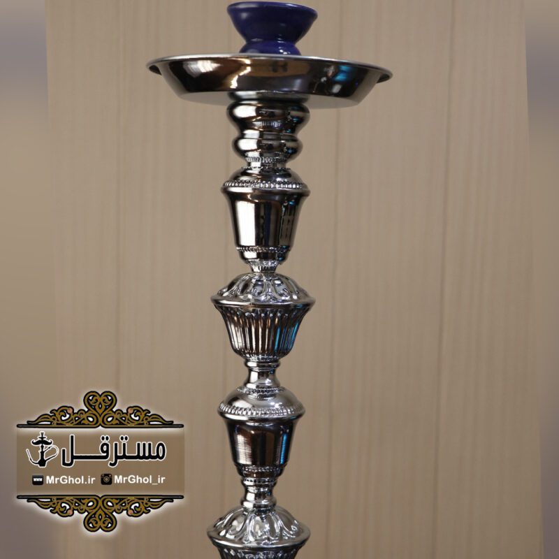 قلیان لاکچری شیشه وسط دو شلنگه - Image 3