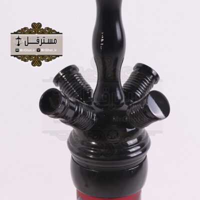 قلیان لاکچری سزار سه سوپاپه مشکی شطرنجی