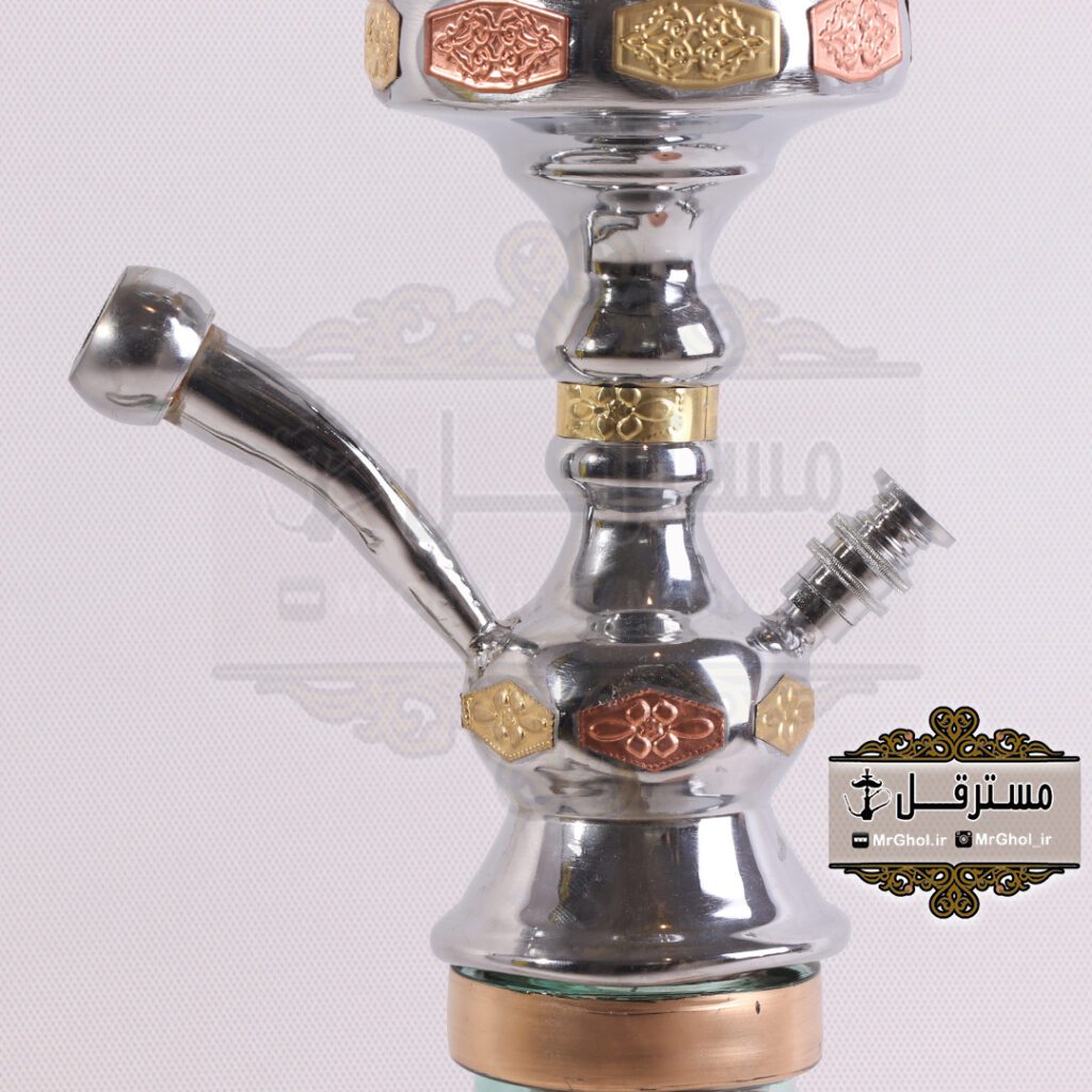قلیان طرح خلیل مامون 2قپه نقره ای