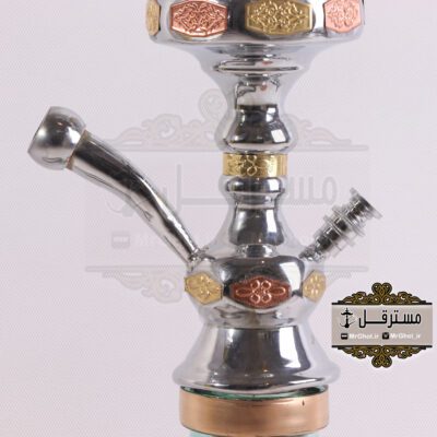 قلیان طرح خلیل مامون 2قپه نقره ای