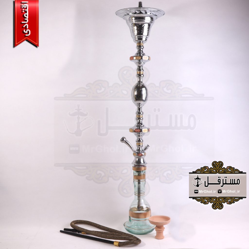 قلیان طرح خلیل مامون 3قپه نقره ای