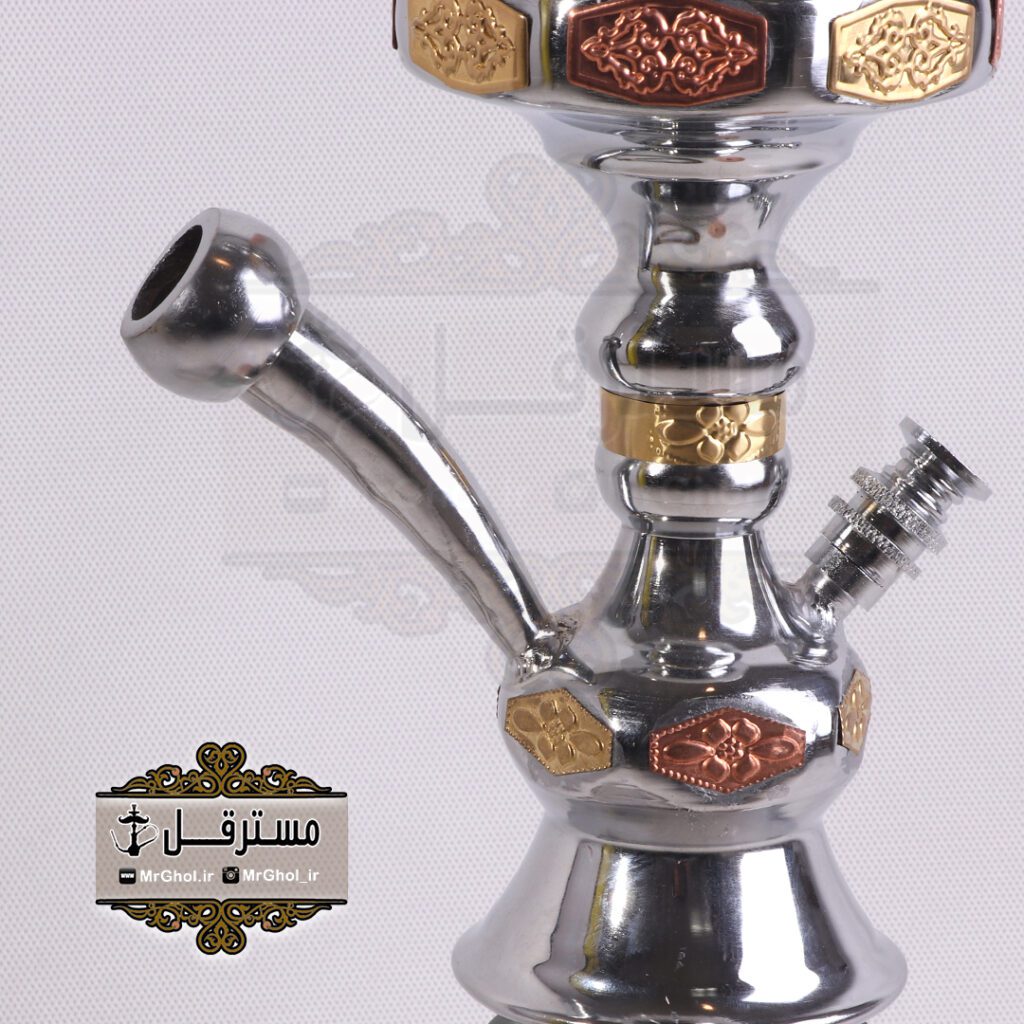 قلیان طرح خلیل مامون 3قپه نقره ای