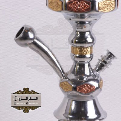 قلیان طرح خلیل مامون 3قپه نقره ای