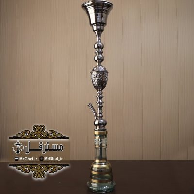 قليان برنجي بلند عربي روكش استيل