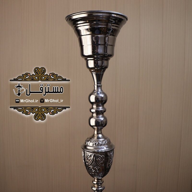 قليان برنجي بلند عربي روكش استيل - Image 3