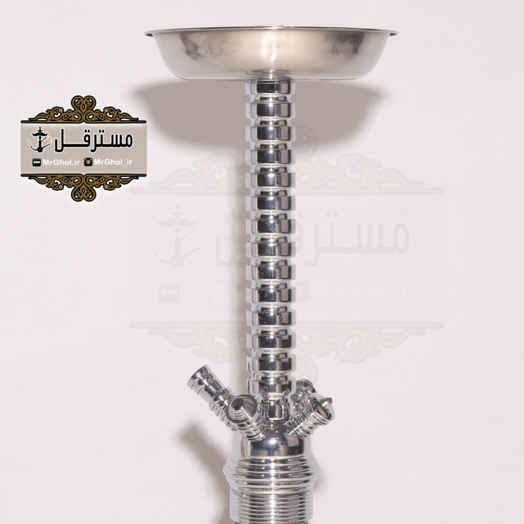 قلیان لاکچری استیل Amy قهوه ای