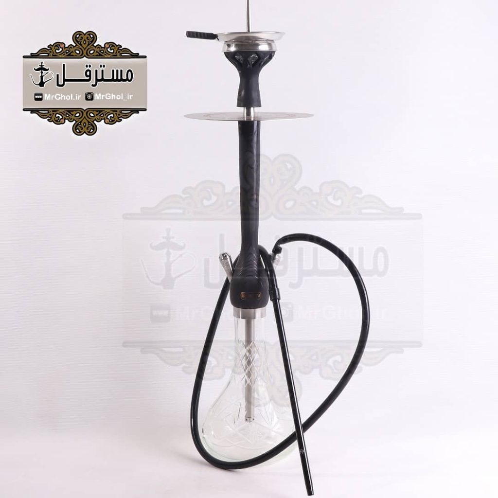 قلیان الجمیرا استیل با روکش چوبی