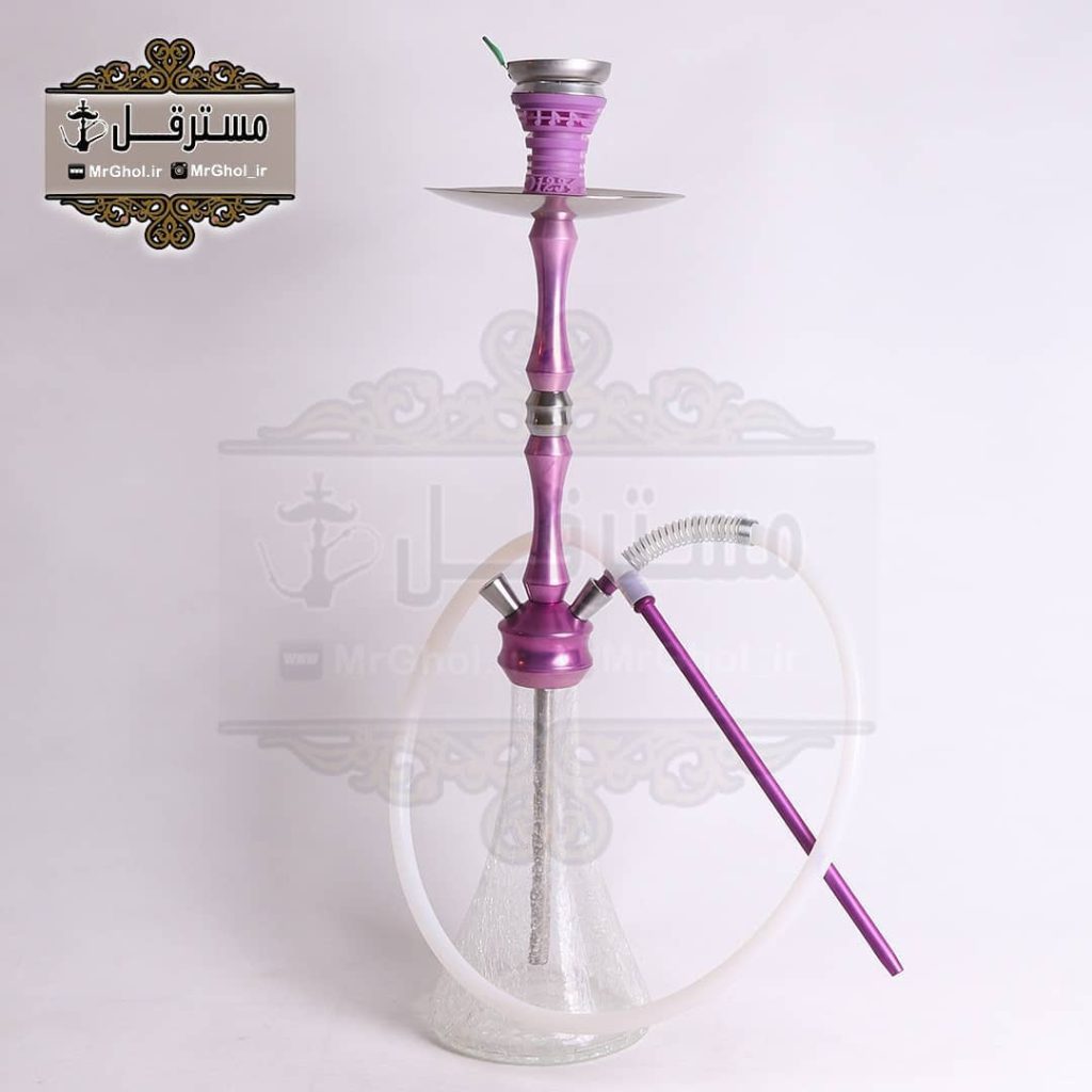 قلیان لاکچری تنه سه تکه بنفش