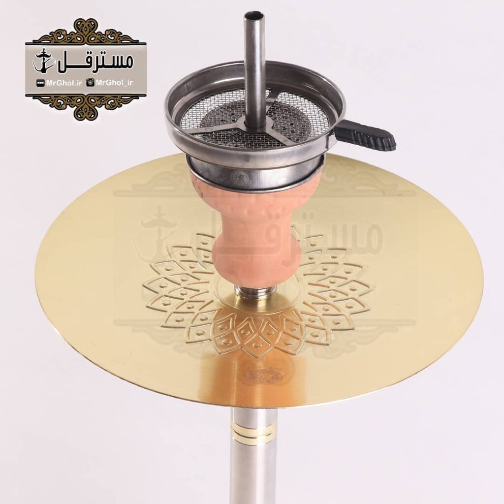 قلیان لاین کینگ شیشه زعفرانی