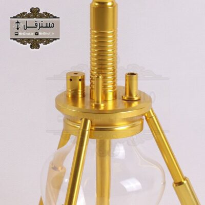 قلیان لاکچری طلایی سه پایه برند سزار