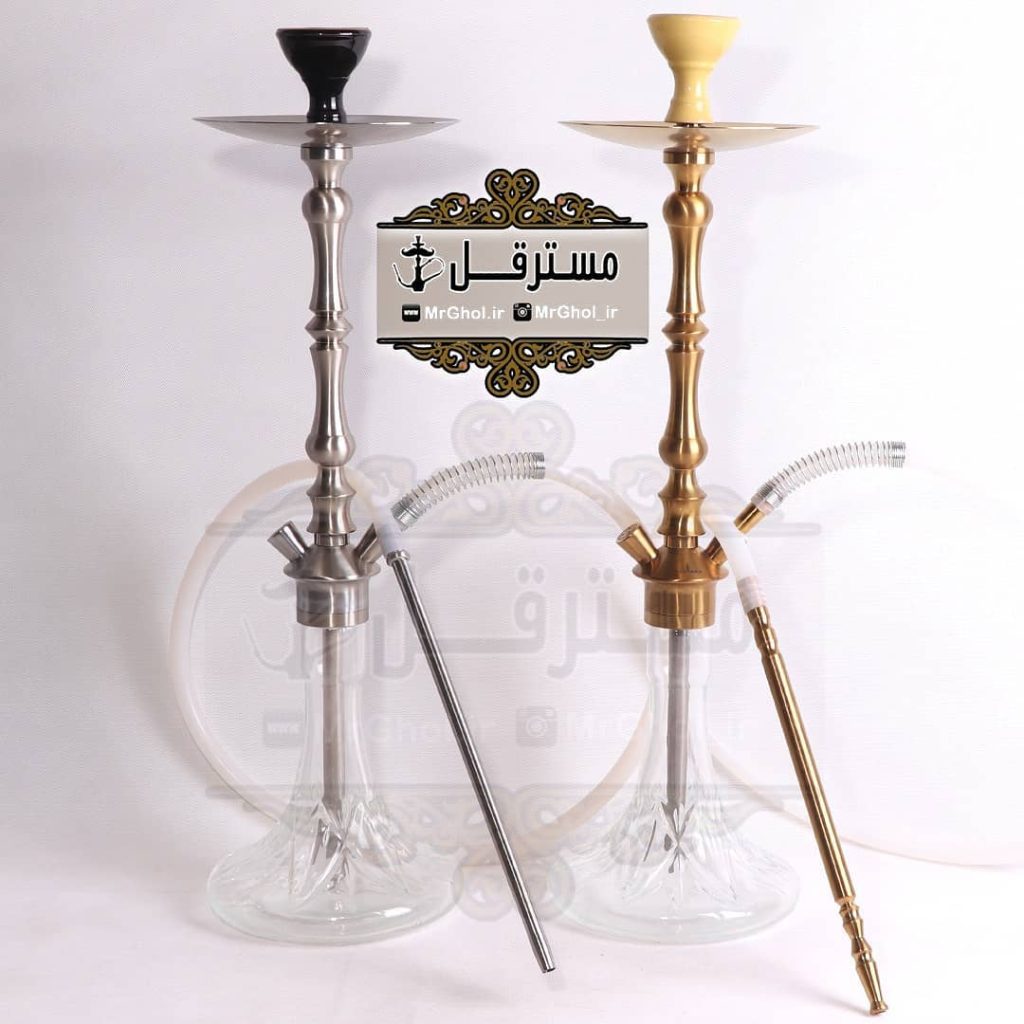 قلیان لاکچری نقره ای و طلایی