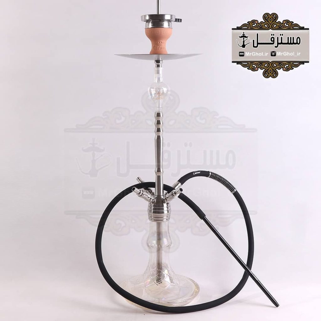 قلیان لاکچری ۴شلنگه شمش استیل برند سزار