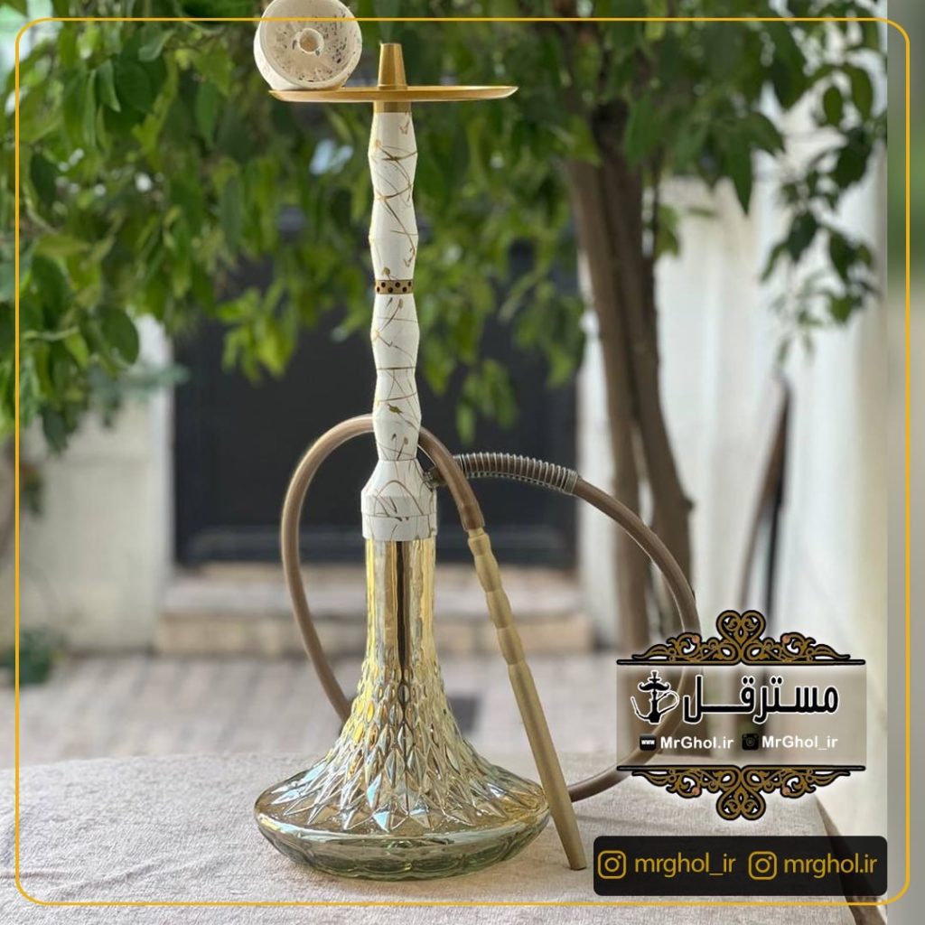 قلیان کارمانیا هیدروگراف سفید طلایی