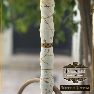 قلیان کارمانیا هیدروگراف سفید طلایی تنه