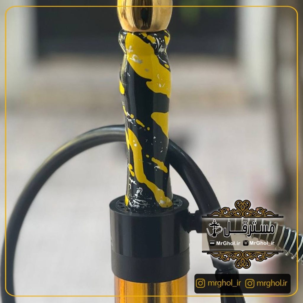 قلیان کارمانیا هیدروگراف زرد مشکی تنه