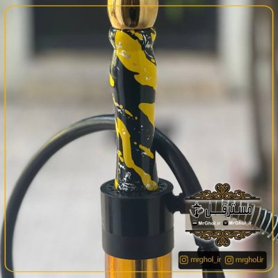 قلیان کارمانیا هیدروگراف زرد مشکی تنه