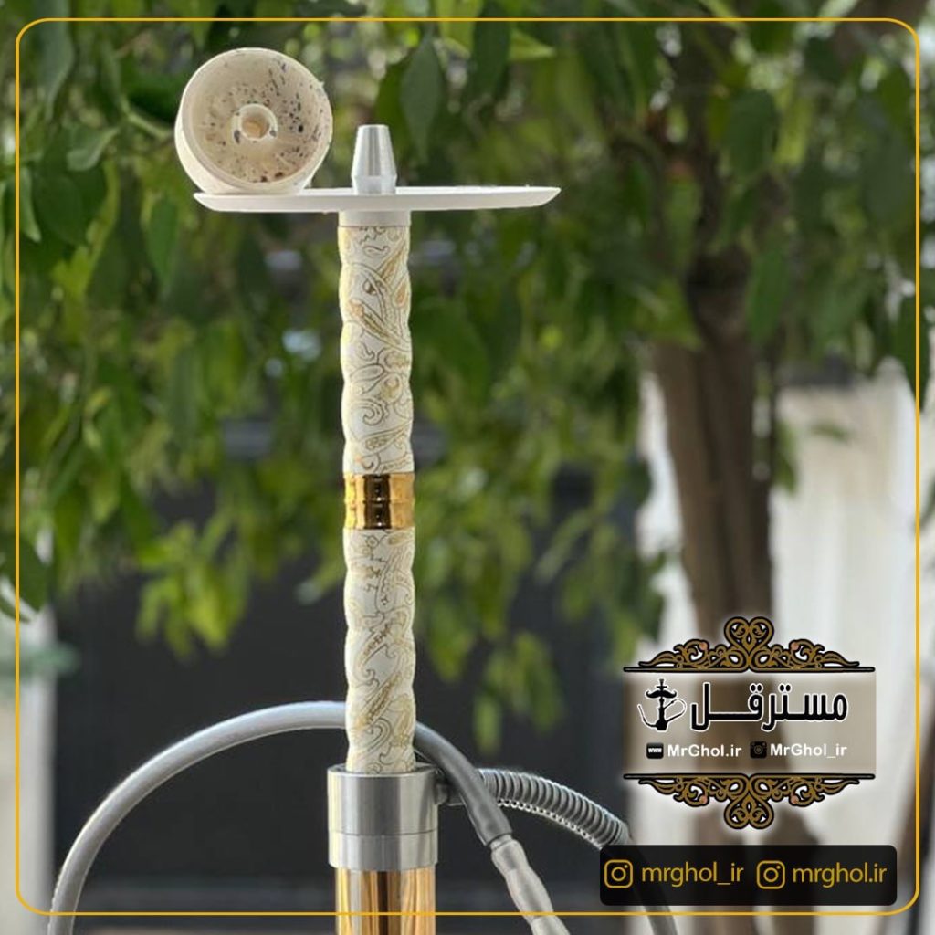 قلیان کارمانیا هیدروگراف سفید طلایی سری