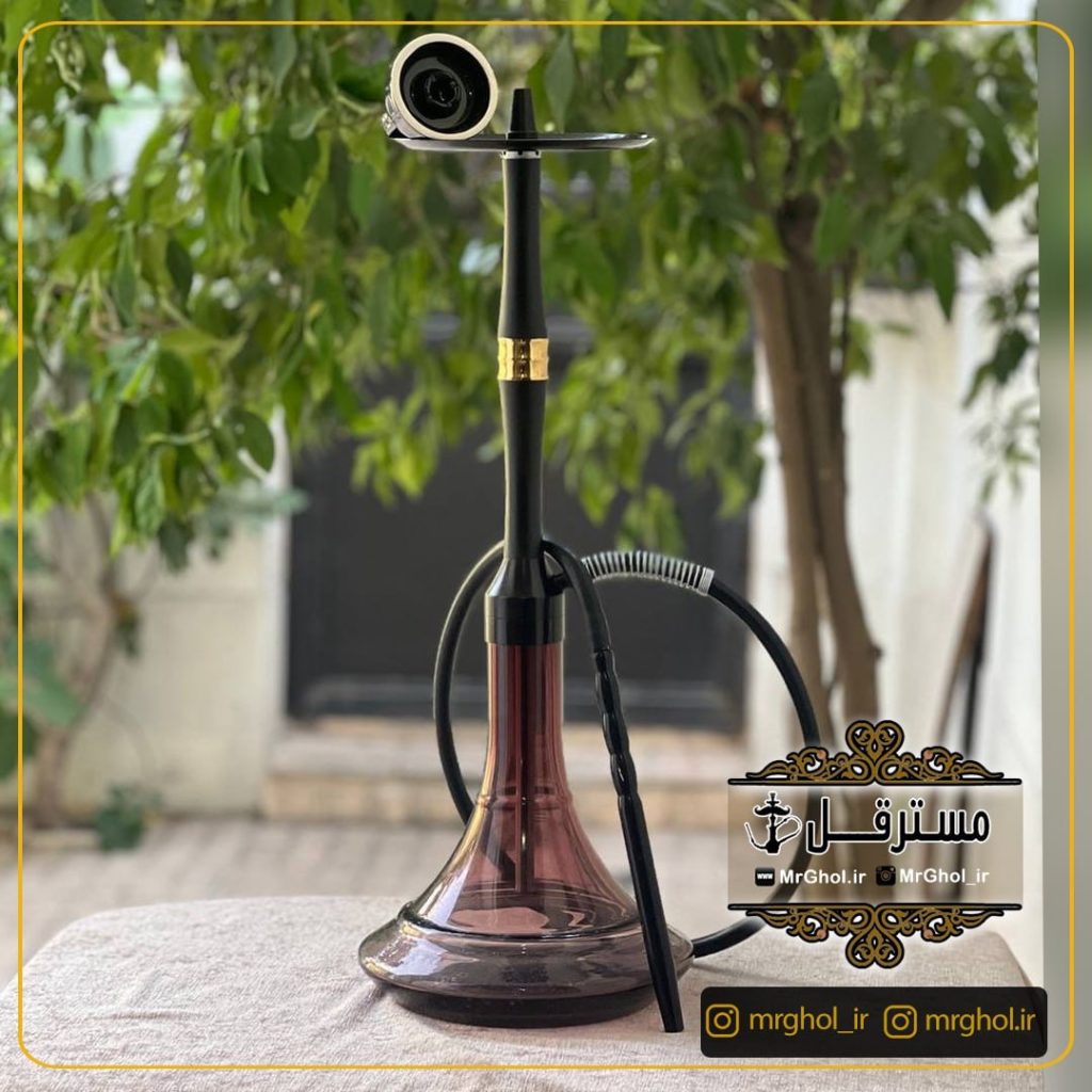 قلیان کارمانیا مشکی وسط طلایی