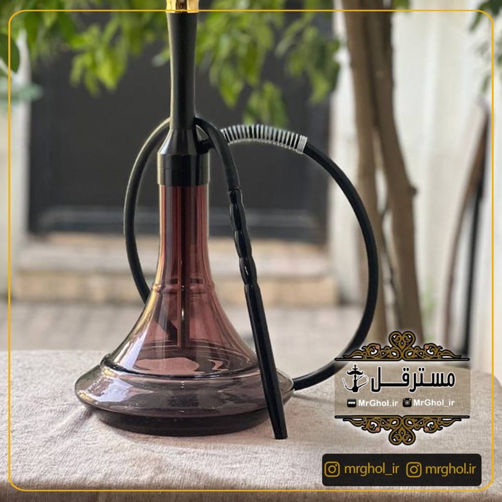 قلیان کارمانیا مشکی وسط طلایی تنگ