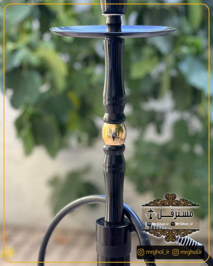 قلیان کارمانیا وسط گوی طلایی مشکی تنه