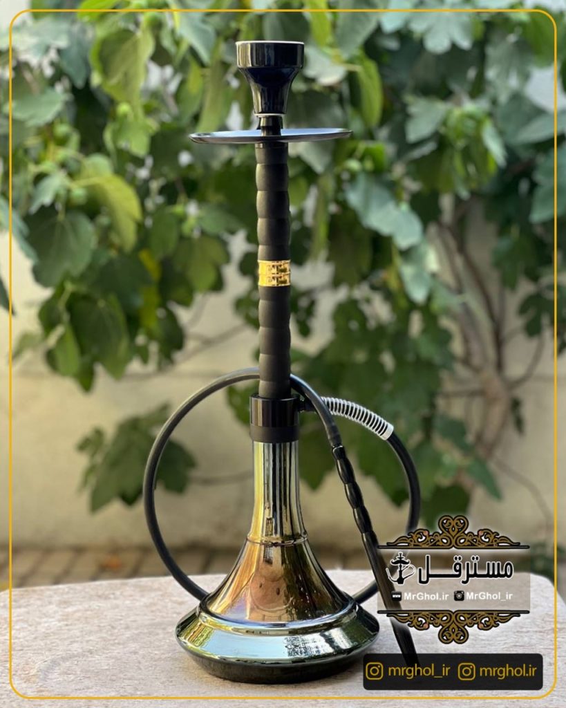 قلیان کارمانیا مشکی وسط طلایی