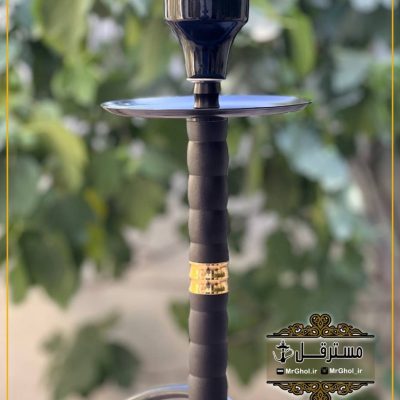 قلیان کارمانیا مشکی وسط طلایی سری