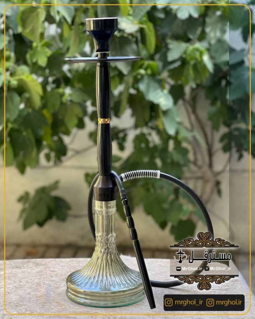 قلیان کارمانیا مشکی وسط سوپاپ طلایی