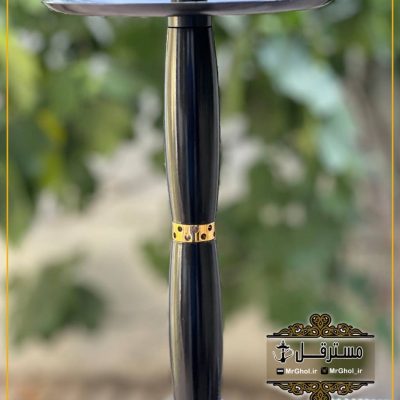قلیان کارمانیا مشکی وسط سوپاپ طلایی تنه