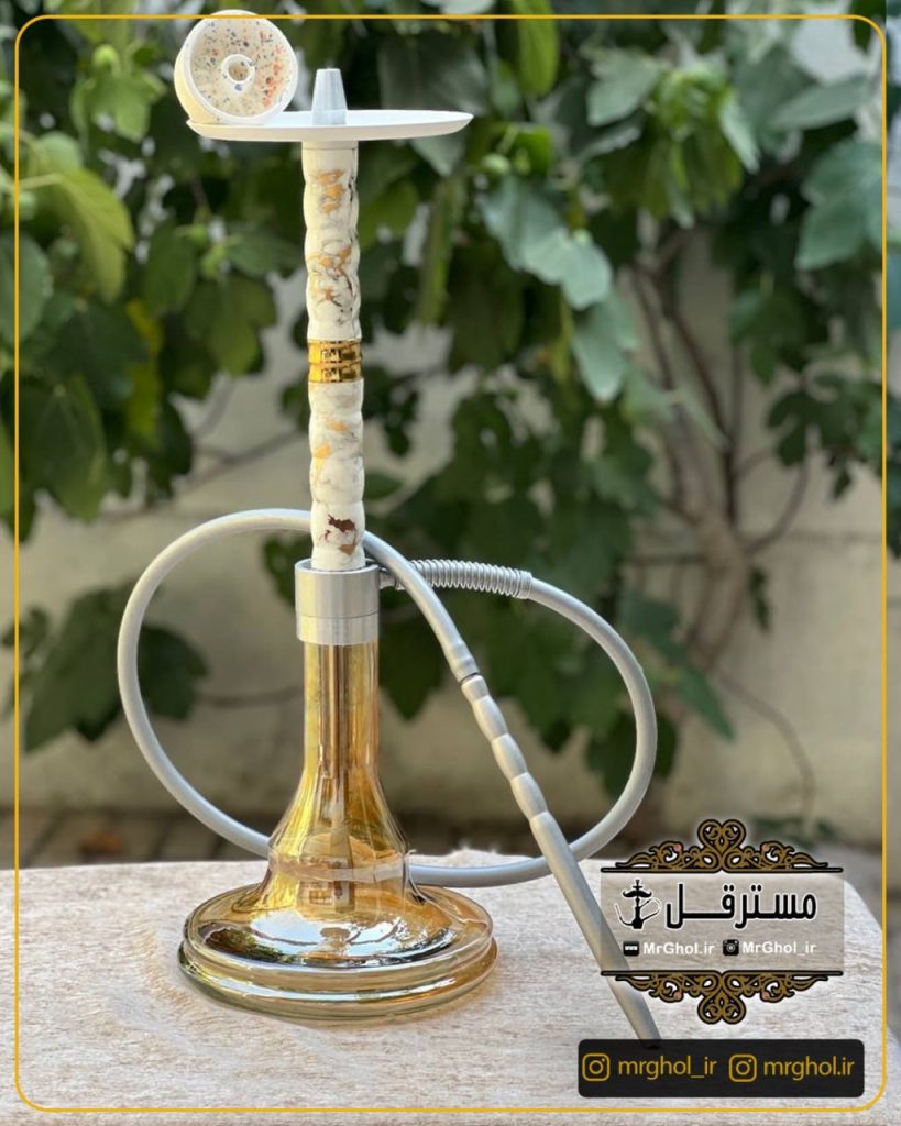 قلیان کارمانیا هیدروگراف طرح سنگ مرمر طلایی