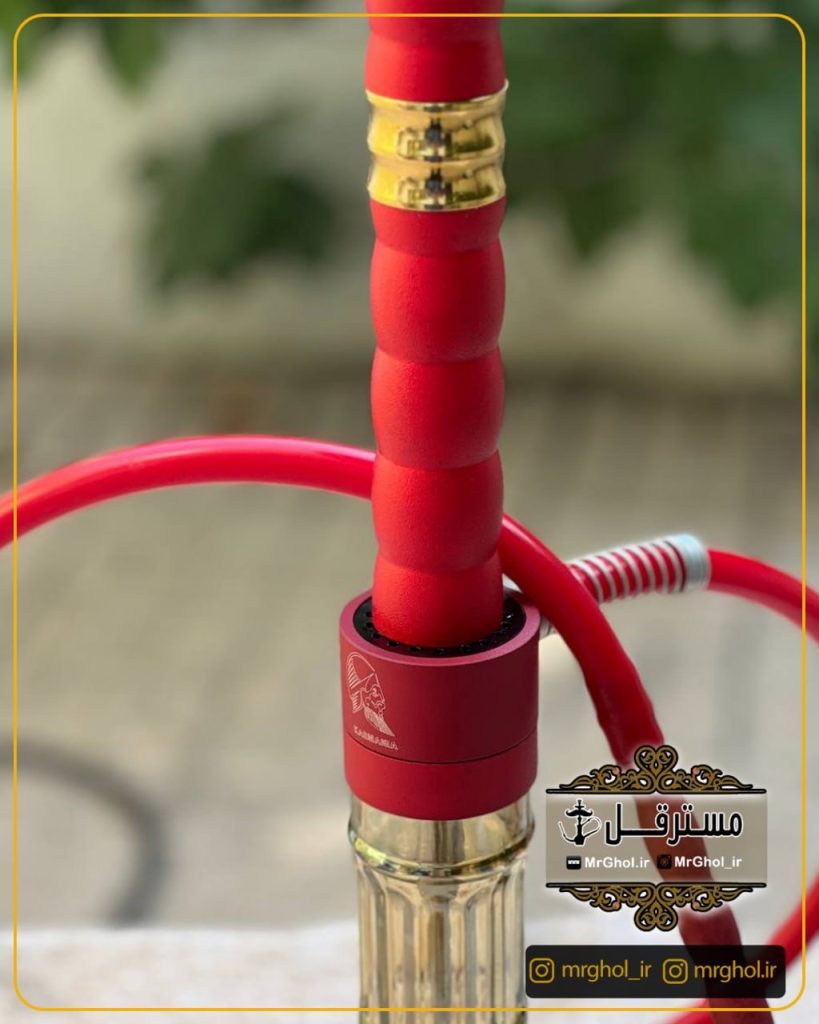 قلیان کارمانیا قرمز طلایی تنه