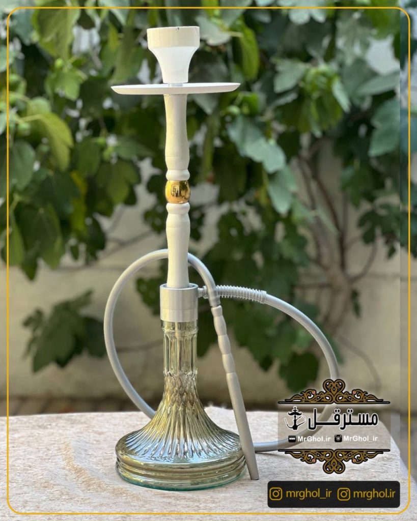 قلیان کارمانیا نقره ای وسط طلایی