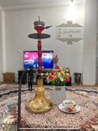 عکس ارسالی مشتری از قلیان مدرن قرمز