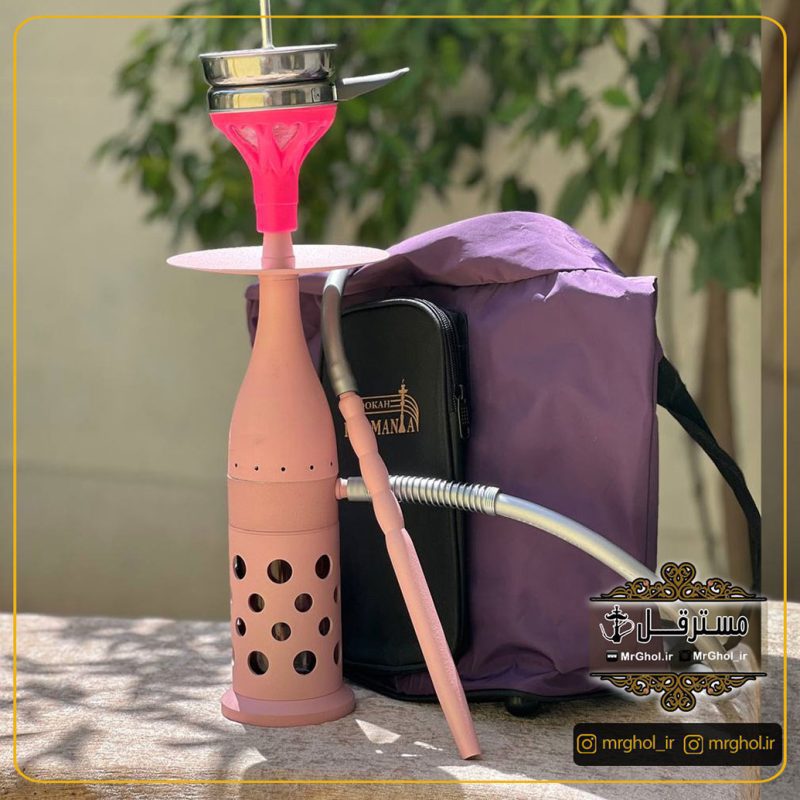 قلیان کارمانیا مدل گلدانی صورتی