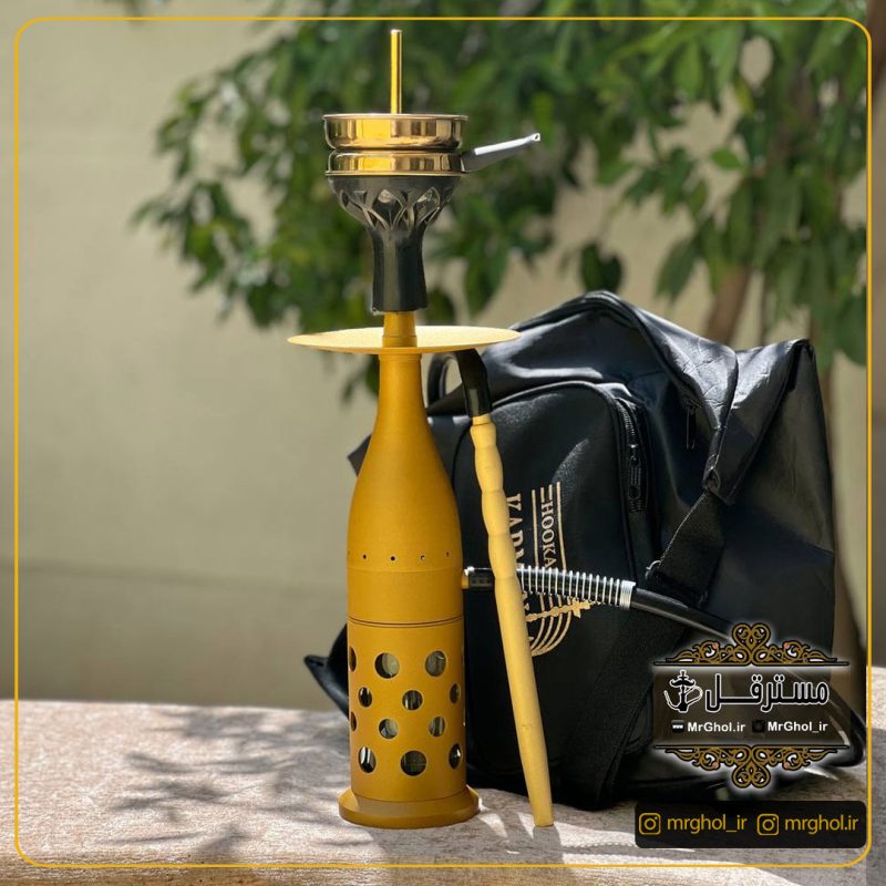 قلیان کارمانیا مدل گلدانی طلایی