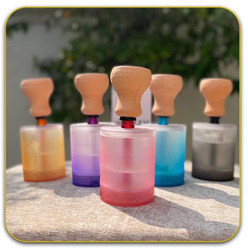 قلیان-لیوانی-چراغ-ئار قلیان مسافرتی لیوانی چراغ دار - Image 1