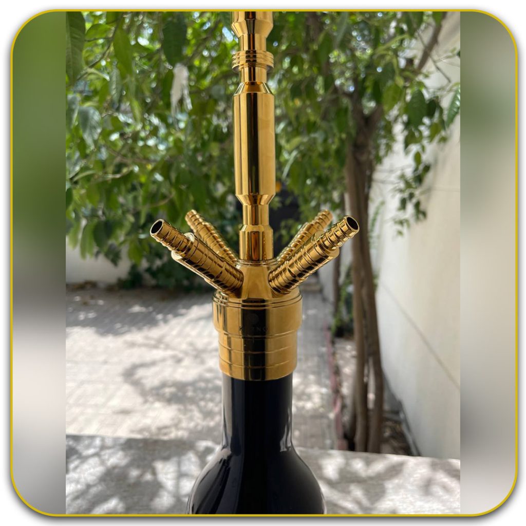 قلیان کرنو مادرید طلایی 4 شلنگه بدنه