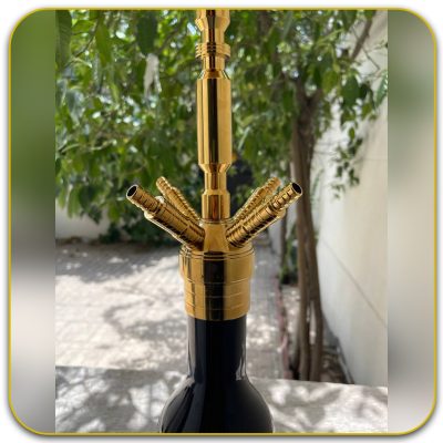 قلیان کرنو مادرید طلایی 4 شلنگه بدنه