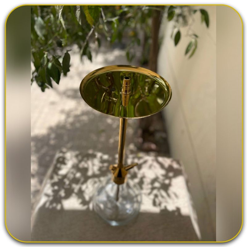 قلیان کرنو تگزاس رنگ طلایی سینی