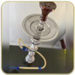 قلیان ابو زید نقره ای مدل دو قپه زنبوری سینی