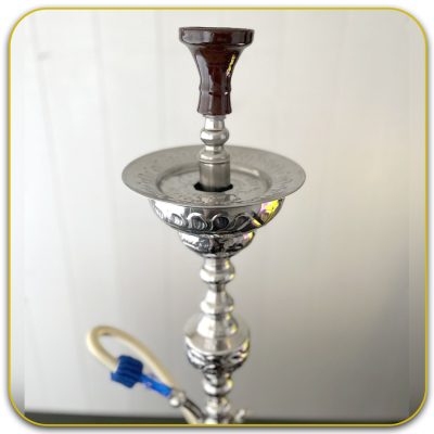 قلیان ابو زید نقره ای مدل تک قپه سینی