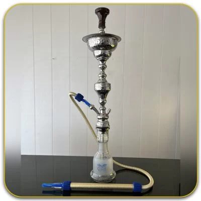 قلیان ابو زید نقره ای مدل تک قپه