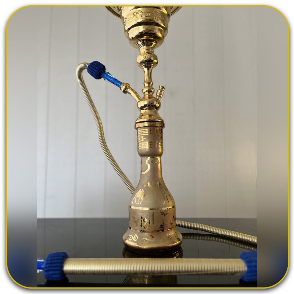 قلیان ابو زید طلایی مدل دو یخه تنه