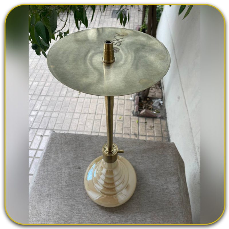 قلیان اسکای 102 طلایی تنگ نسکافه ای سینی