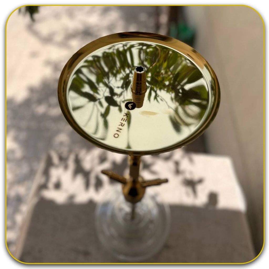 قلیان کرنو مادرید طلایی 2 شلنگه سینی