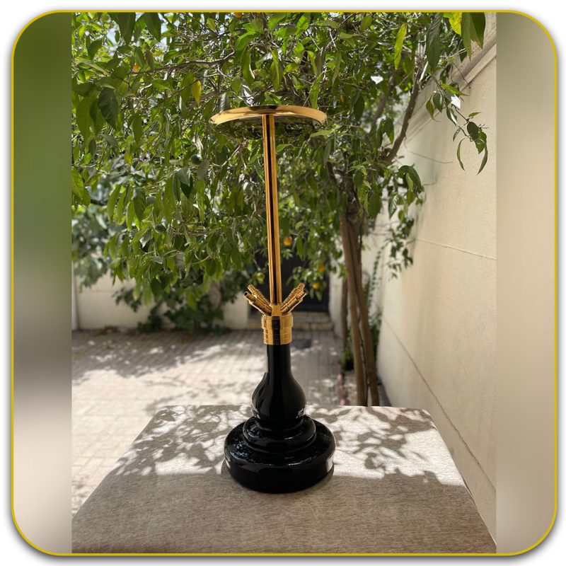 قلیان کرنو تگزاس رنگ طلایی تنه