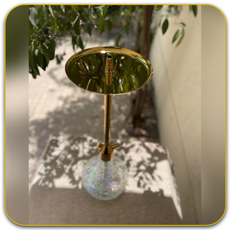 قلیان کرنو تگزاس رنگ طلایی سینی آیس