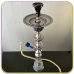 قلیان ابو زید نقره ای مدل دو قپه سینی