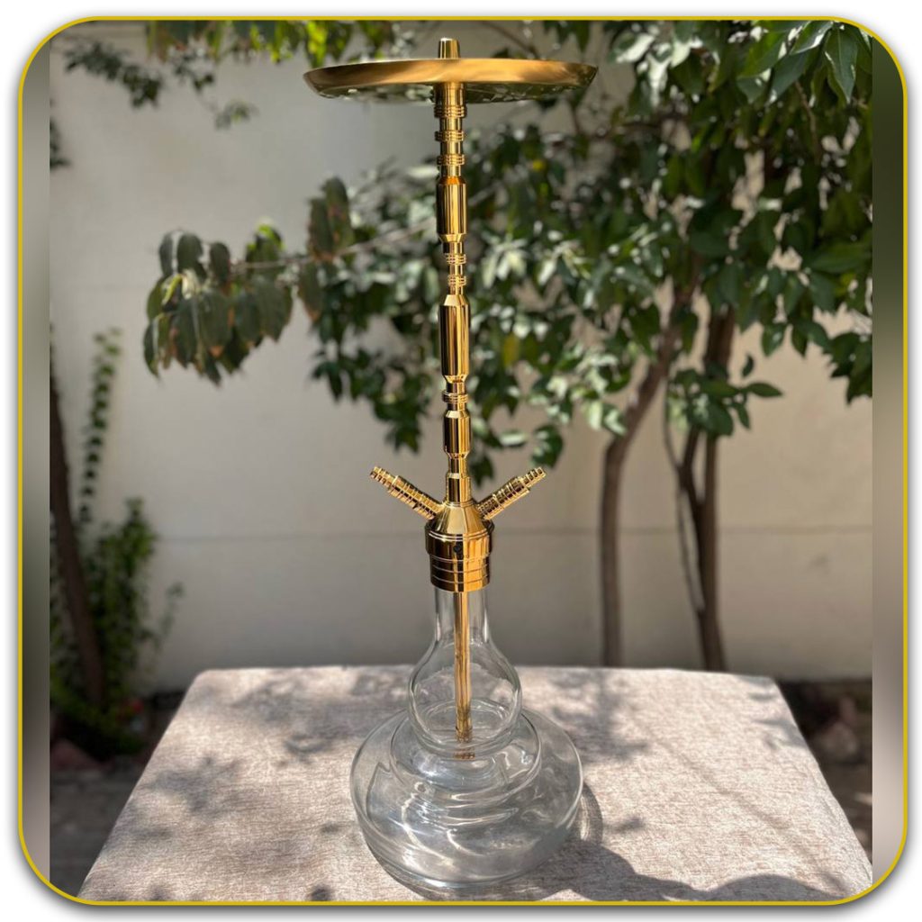 قلیان کرنو بارسلون طلایی 2 شلنگه