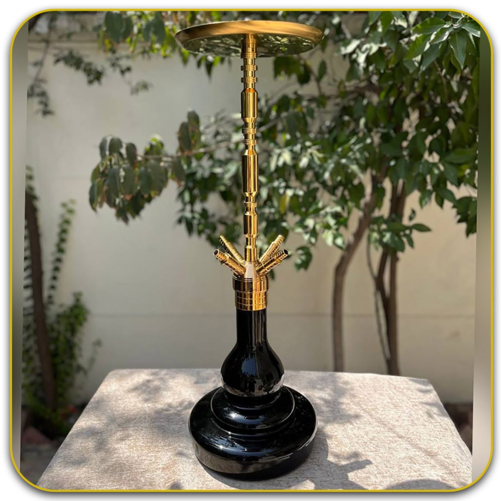 قلیان کرنو بارسلون طلایی 4 شلنگه